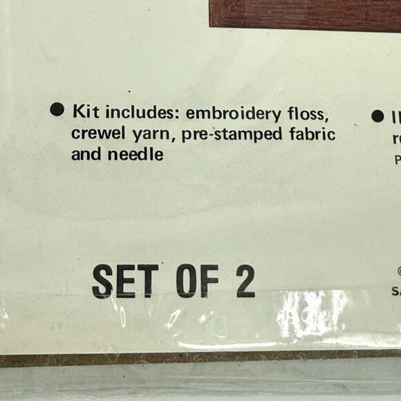 Leewards 1976 2 Packages Sealed Crewel Kits Colorful Pheasants Mailbox Country - Picture 13 of 13